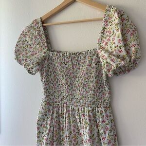 J.Crew Short-sleeve smocked dress in meadow floral